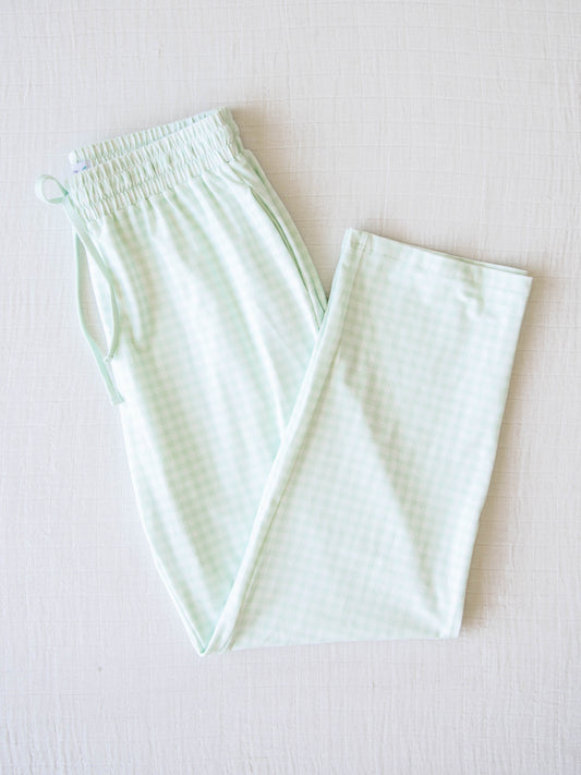 Men's Lounge Pants – Mint Green Check