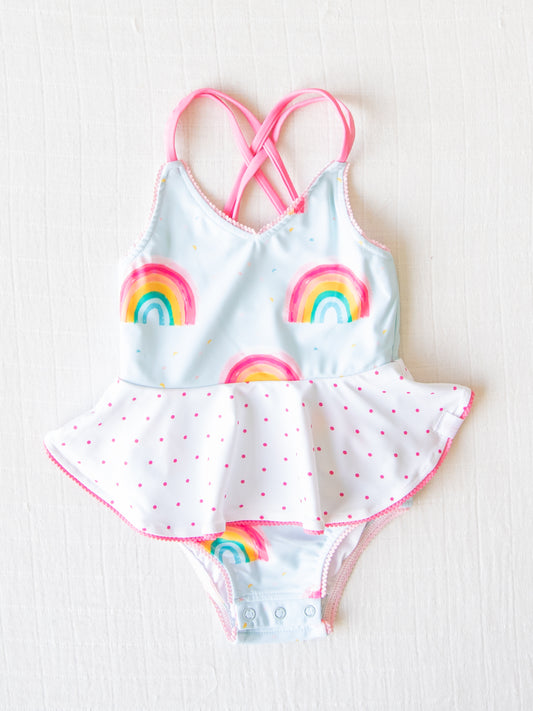Morgan Skirted One Piece - Candy Rainbows