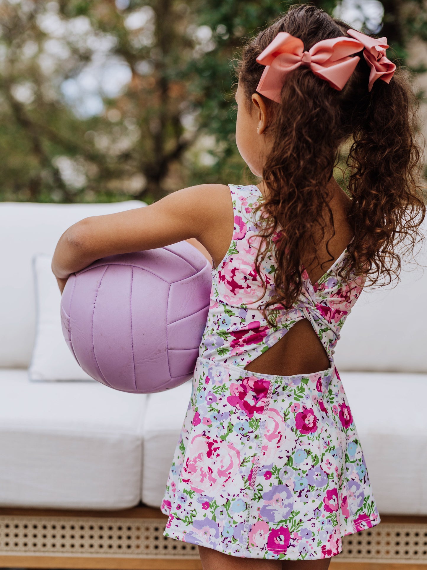 Tennis Dress - Violet Carnations