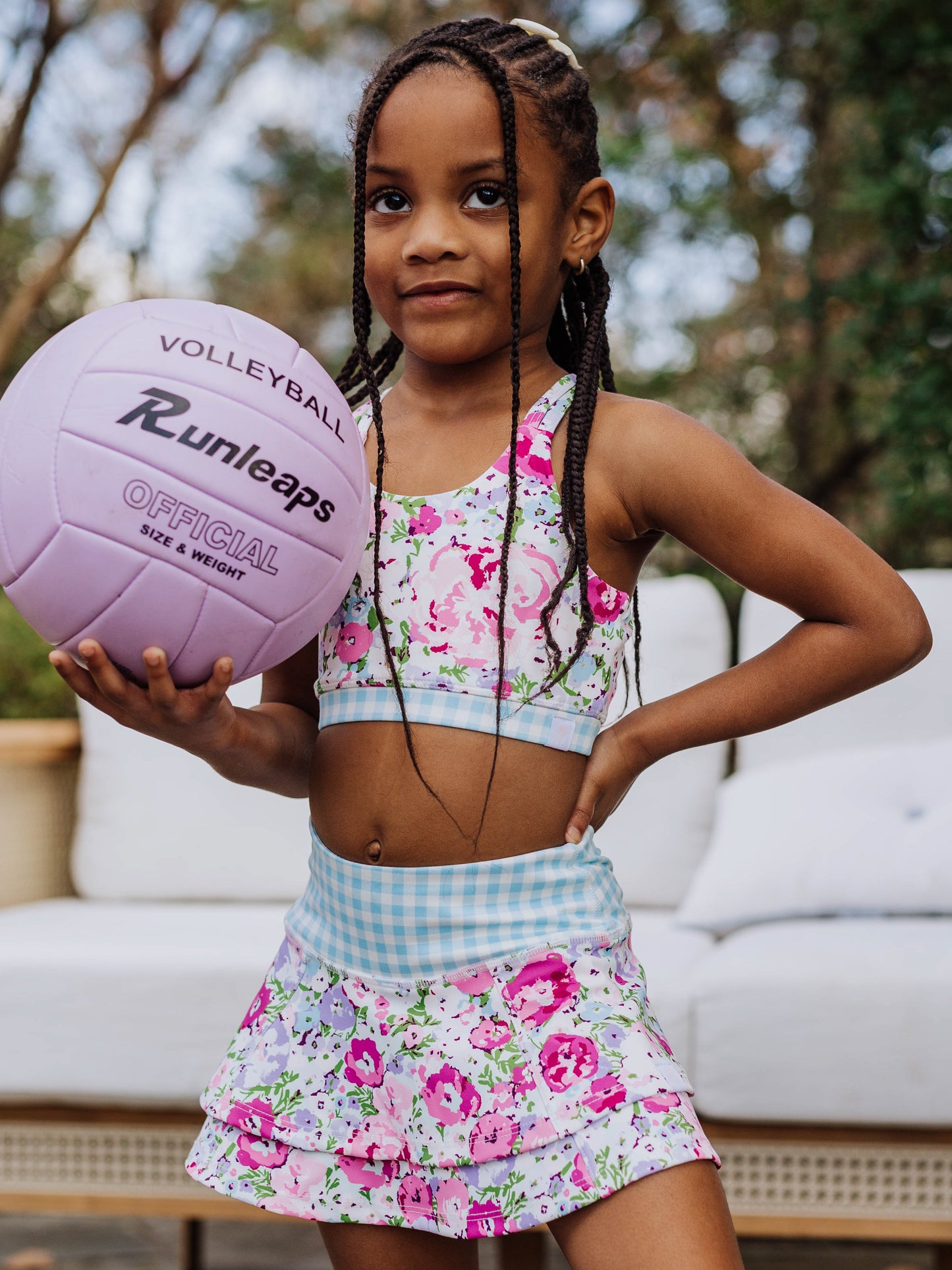 Jump Rope Skort - Violet Carnations