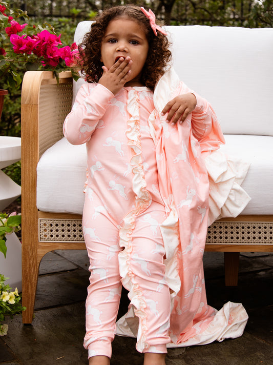 Dreamer Knit Blanket - Hippity Hoppity Pink