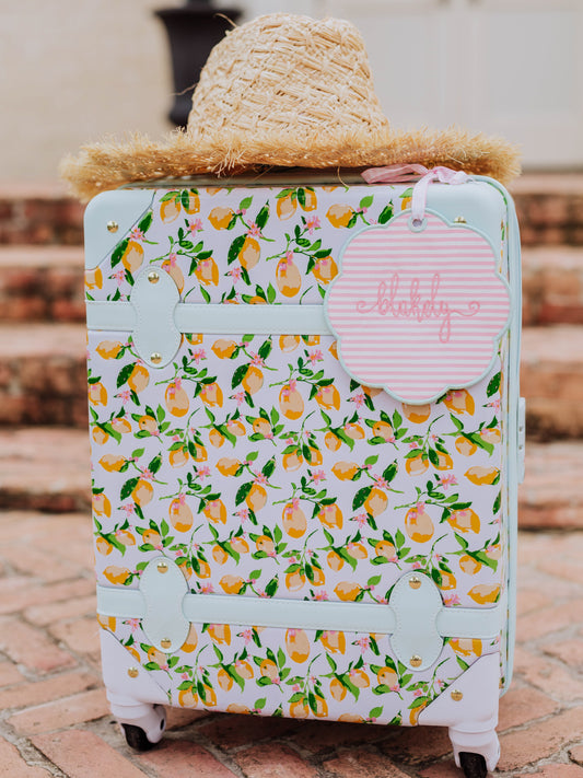Go Everywhere Monogram Tag - Watercolor Stripe