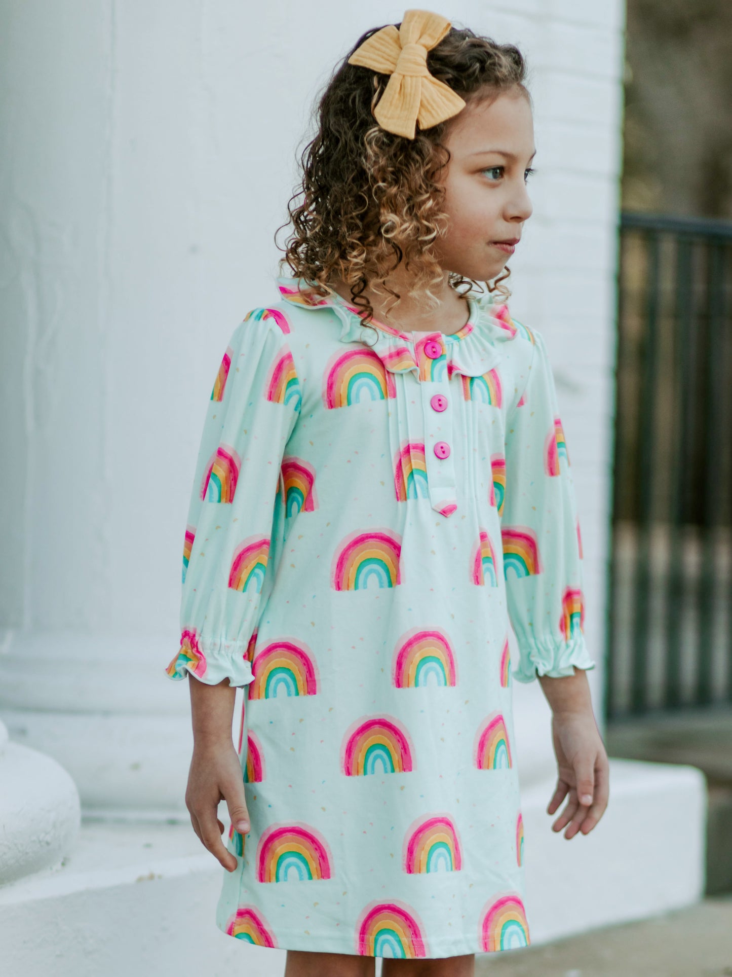 Ruffled Play Dress - Candy Rainbows