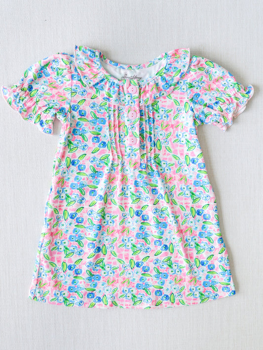 Ruffled Play Dress - Spring Blues