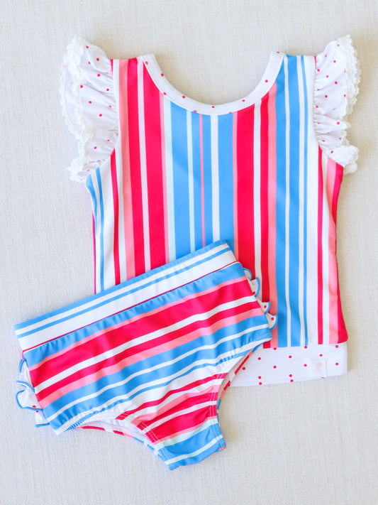 Miki Rash Guard - Bright American Stripe