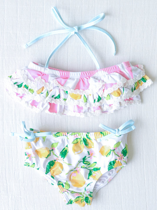 Milly Frilly Crop - Lemons