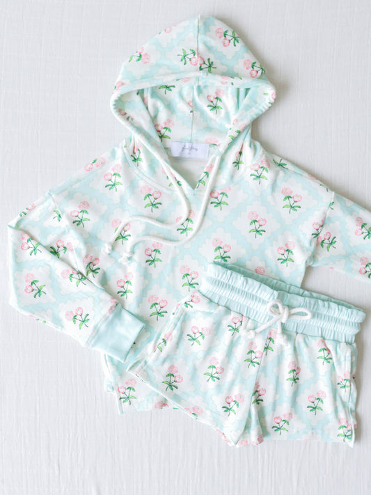 Hooded Athleisure Set - Sky Blue Petit Four