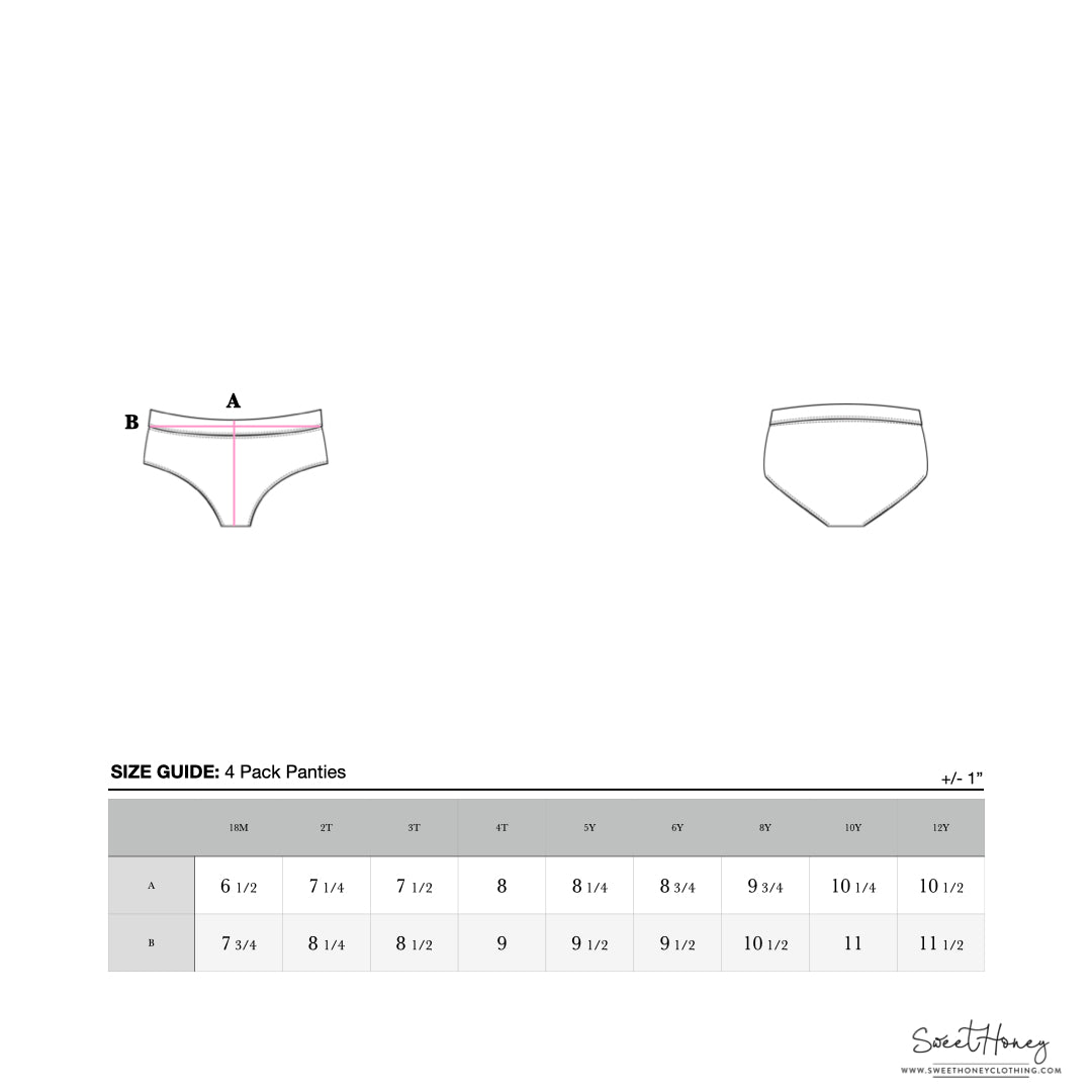 4 Pack Panties - Whimsical Favorites