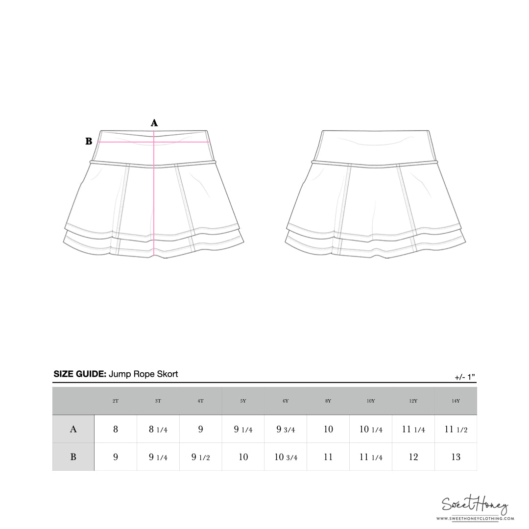 Jump Rope Skort - Water Lilies