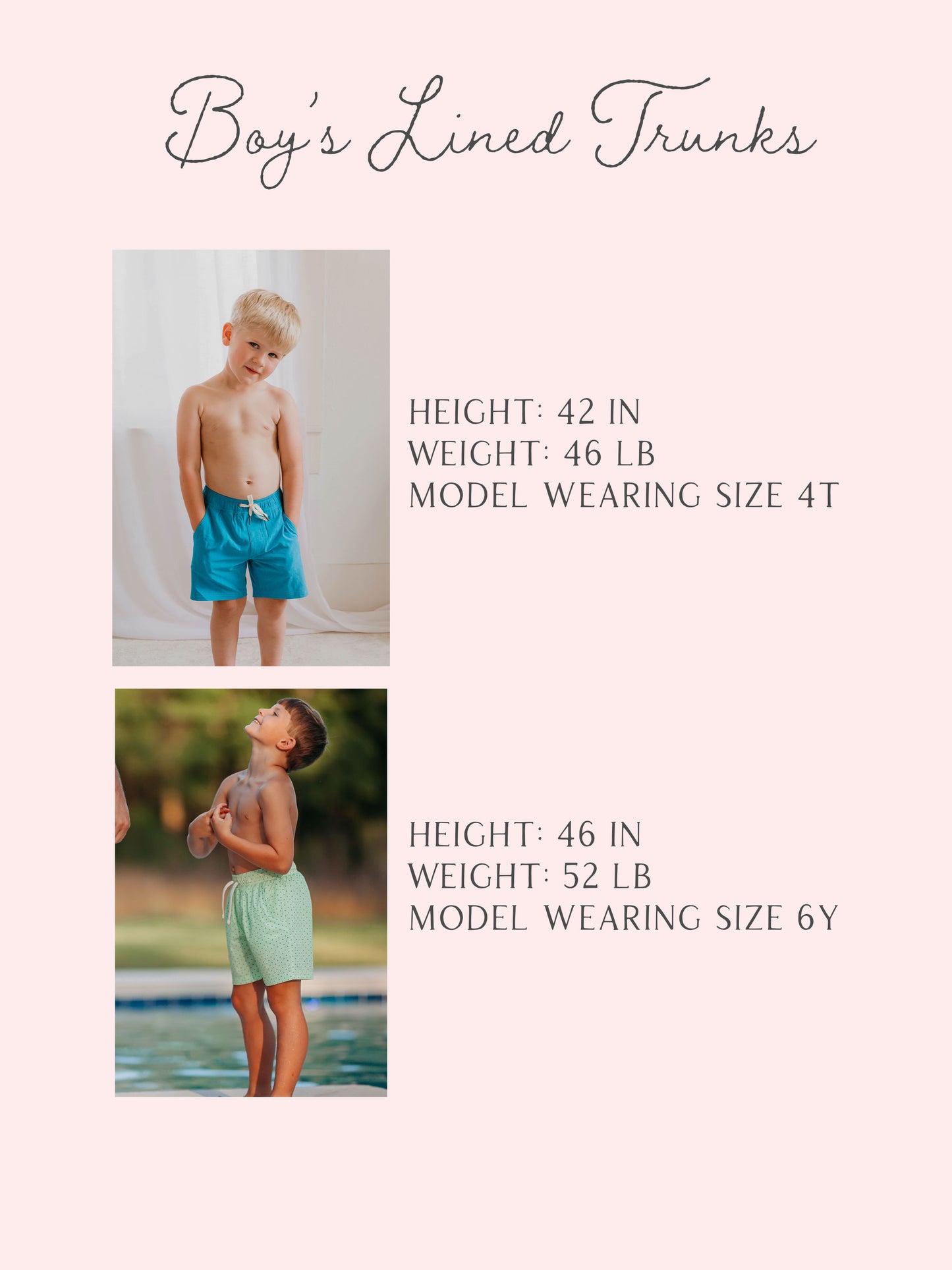 Customizable Boy's Everyday Lined Trunks – Magenta Solid