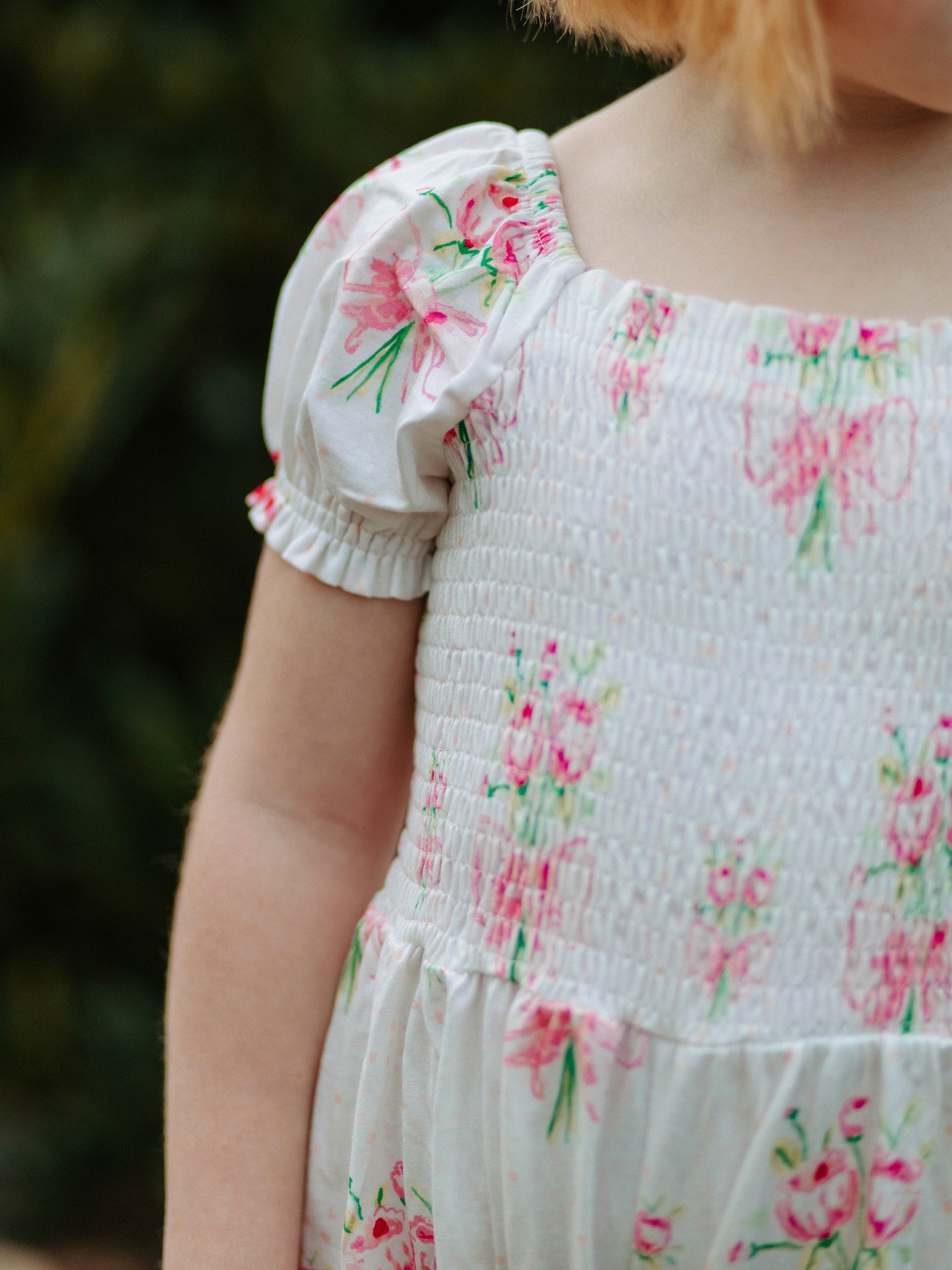 Smocked Romper - Sweetheart Bouquet